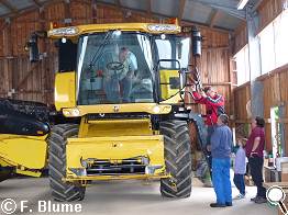Ein gelernter Agrotechniker erstmals auf einem modernen Mähdrescher.
