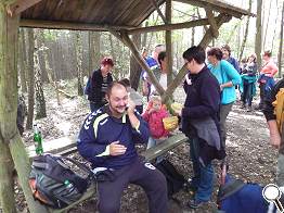 Pause nach einem schweißtreibenden Anstieg