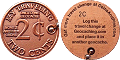 Greg's Traveling 2 Cents Geocoin