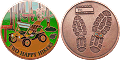 Two Happy Hikers Geocoin