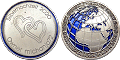 MA72 "silver wedding" My World Geocoin