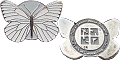 Black-Veined White Butterfly Geocoin