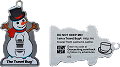 Holiday Travel Bug Snowman Tag