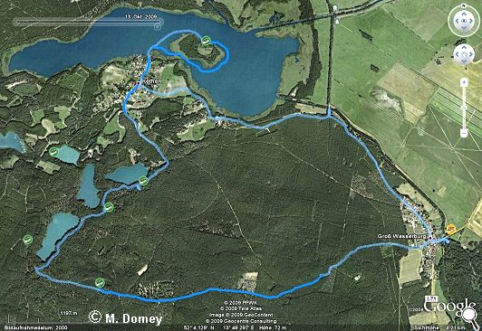 die rund 12,5 km lange Wanderroute