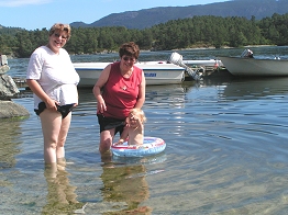 Test der Wassertemperatur