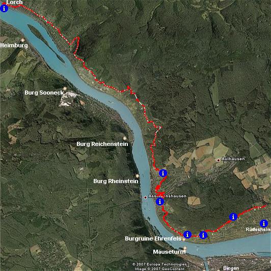 die Wanderroute
