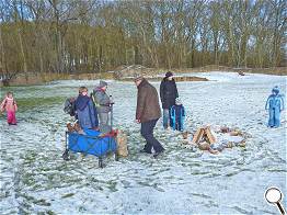 Aufbau des Lagerfeuers