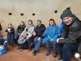 Mittagsrast am Fue der Wallwitzburg.
