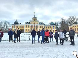 Angekommen vor dem Schloss Belvedere.